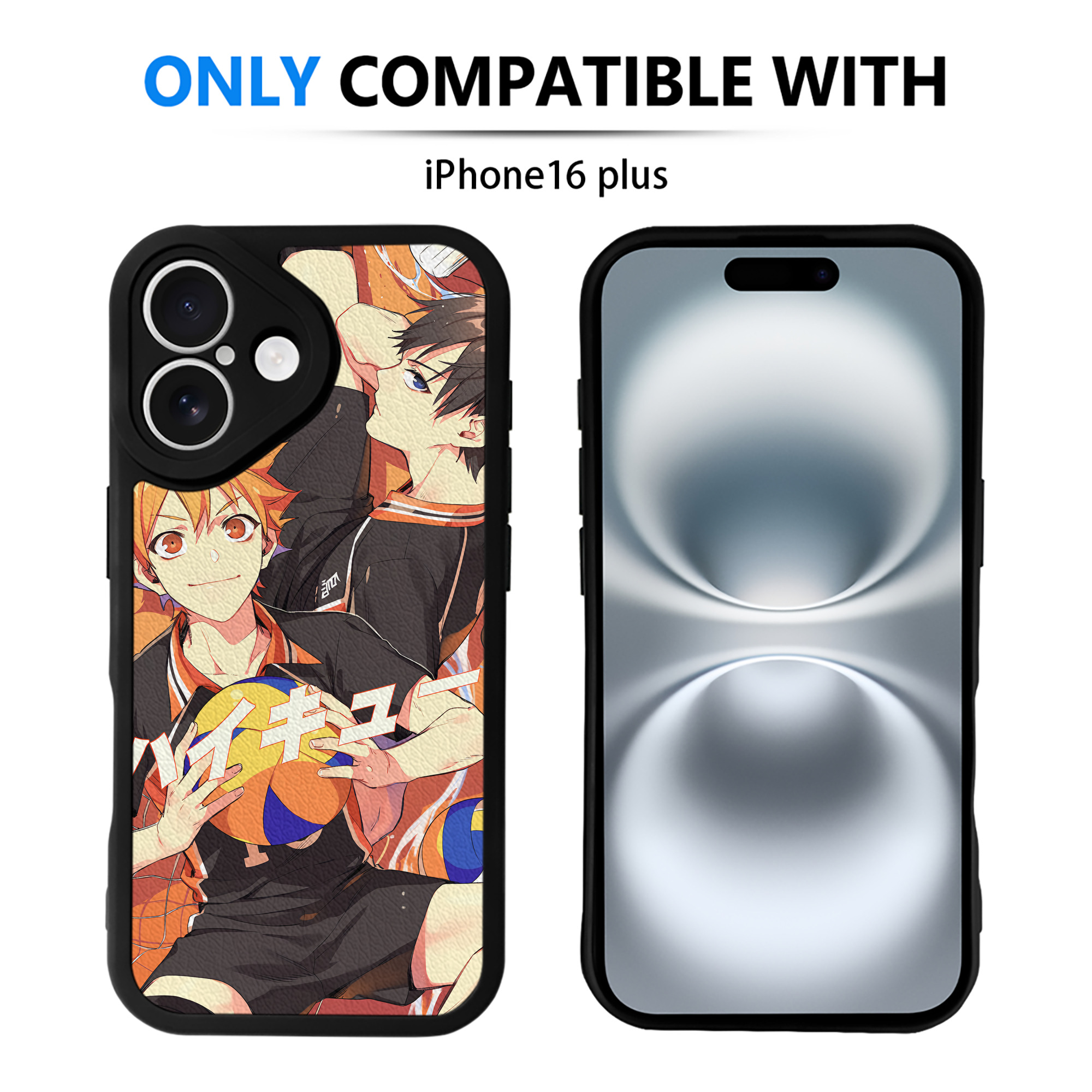 （画像用） ハイキュー!! Haikyu!! 【iPhone 16シリーズ対応】シリコンスマホケース（レザー調） 材質：シリコン